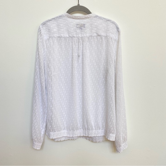 Pendleton White Swiss Dot Sheer Pullover‎ Blouse - Picture 2 of 8